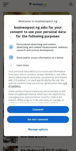 Anteprima del sito Business Post, media di Regno Unito per articoli sponsorizzati