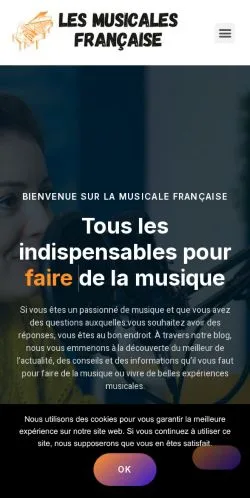 Vista previa del sitio La Musicale Française, medio de Francia para artículos patrocinados