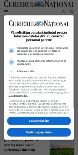 Podgląd witryny Curierul Naţional, medium z kraju Rumunia do artykułów sponsorowanych