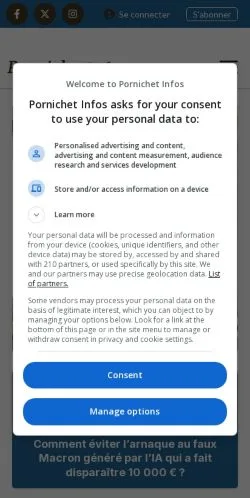 Anteprima del sito Pornichet Infos, media di Francia per articoli sponsorizzati