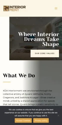 Anteprima del sito KDA Interiorment, media di Stati Uniti per articoli sponsorizzati