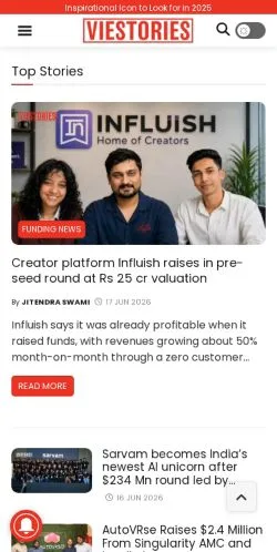 Anteprima del sito Viestories, media di Stati Uniti per articoli sponsorizzati