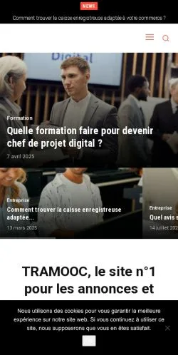 Anteprima del sito Tramooc, media di Francia per articoli sponsorizzati
