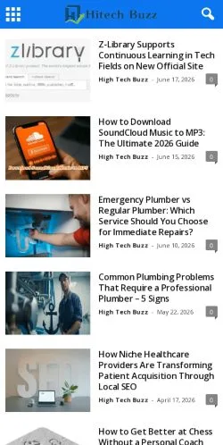 Vista previa del sitio HighTechBuzz, medio de Estados Unidos para artículos patrocinados