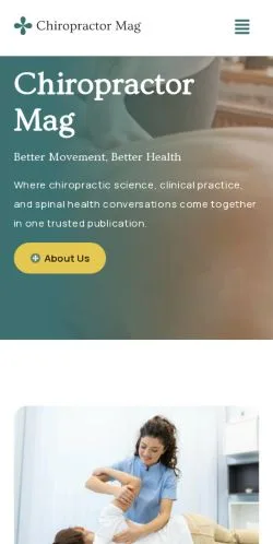 Sponsorlu makaleler için Amerika Birleşik Devletleri medyası Chiropractor Mag sitesinin önizlemesi