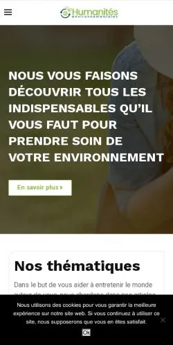 Podgląd witryny Humanités Environnementales, medium z kraju Francja do artykułów sponsorowanych