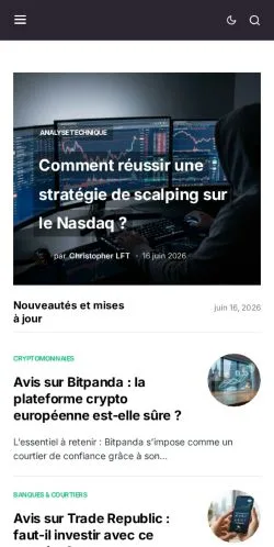 Pré-visualização do site Les Formations Trading, meio de França para artigos patrocinados