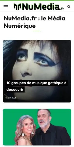 Forhåndsvisning av nettstedet NuMedia, medium fra Frankrike for sponsede artikler