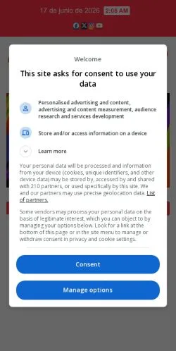 Anteprima del sito Diario 21, media di Messico per articoli sponsorizzati