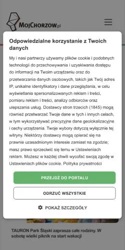 Podgląd witryny Chorzów Portal Miejski, medium z kraju Polska do artykułów sponsorowanych