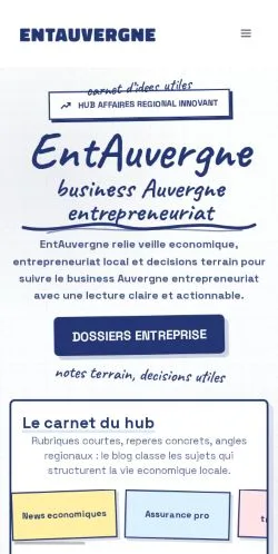 Vista previa del sitio entauvergne.fr, medio de Francia para artículos patrocinados