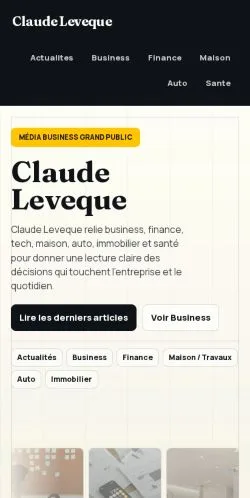 Vista previa del sitio Claude Leveque, medio de Francia para artículos patrocinados