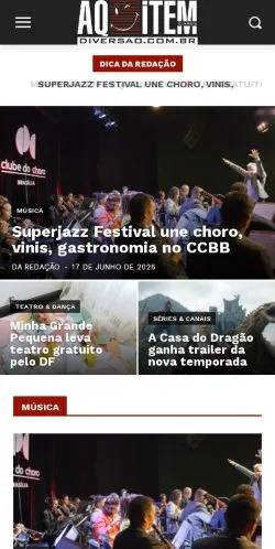 Podgląd witryny Aqui Tem Diversão, medium z kraju Brazylia do artykułów sponsorowanych