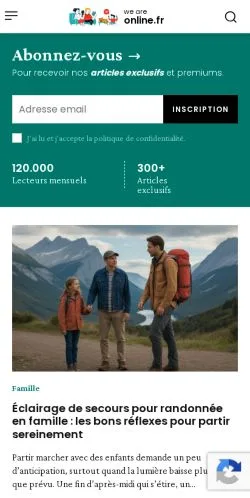 Anteprima del sito Weareonline, media di Francia per articoli sponsorizzati