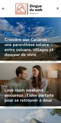 Vista previa del sitio Dingue Du Web, medio de Francia para artículos patrocinados
