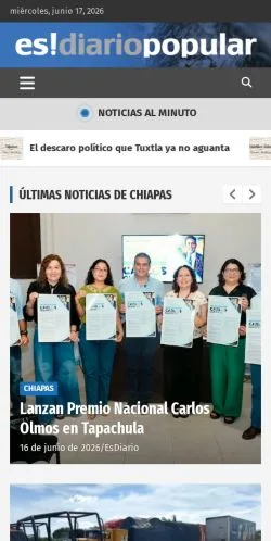 Anteprima del sito Es Diario Popular, media di Messico per articoli sponsorizzati