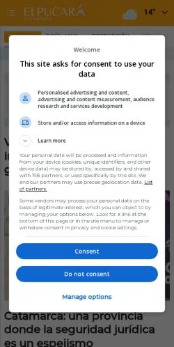 Aperçu du site El Pucara, média de Espagne pour articles sponsorisés