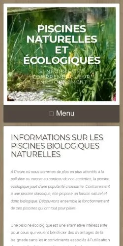 Anteprima del sito Piscines Écologiques, media di Francia per articoli sponsorizzati