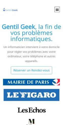 Anteprima del sito Gentil Geek, media di Francia per articoli sponsorizzati