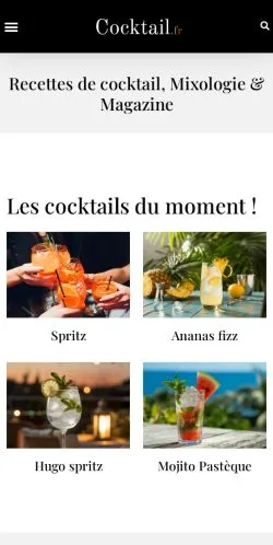 스폰서 기사용 프랑스 매체 Cocktail 사이트 미리보기