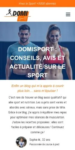 스폰서 기사용 프랑스 매체 Domi Sport 사이트 미리보기