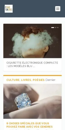 スポンサード記事向けのフランスメディア、Come4Newsのサイトプレビュー