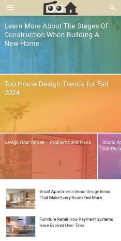 Pré-visualização do site Roohome, meio de Estados Unidos para artigos patrocinados
