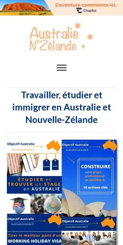 Podgląd witryny Australie n'Zélande, medium z kraju Francja do artykułów sponsorowanych