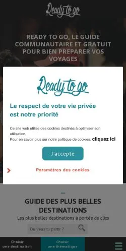 Anteprima del sito readytogo, media di Francia per articoli sponsorizzati