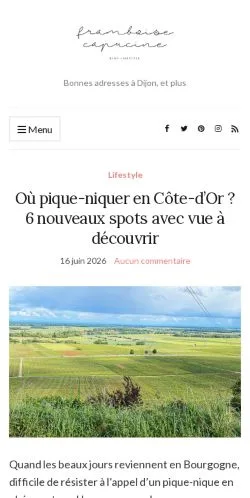 Anteprima del sito Framboise & Capucine, media di Francia per articoli sponsorizzati