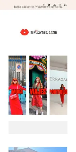 Podgląd witryny Mi Vida En Rojo, medium z kraju Stany Zjednoczone do artykułów sponsorowanych