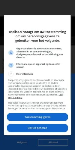 Vorschau der Website Analist, Medium aus Niederlande für gesponserte Artikel