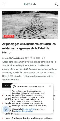 スポンサード記事向けのスペインメディア、Red Historiaのサイトプレビュー