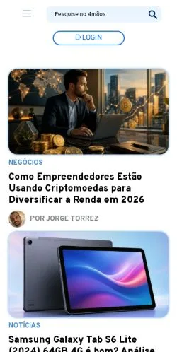 Vorschau der Website 4mãos, Medium aus Brasilien für gesponserte Artikel