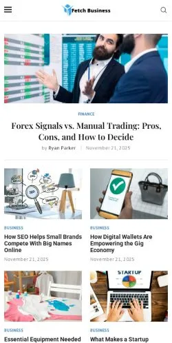 Aperçu du site Fetch The Business, média de États-Unis pour articles sponsorisés