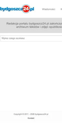Podgląd witryny bydgoszcz24.pl, medium z kraju Polska do artykułów sponsorowanych