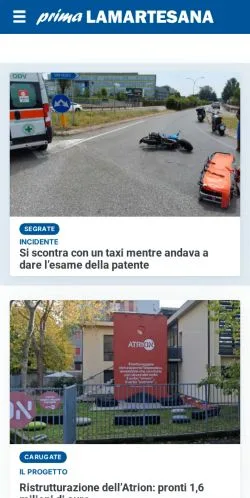 Anteprima del sito Prima La Martesana, media di Italia per articoli sponsorizzati