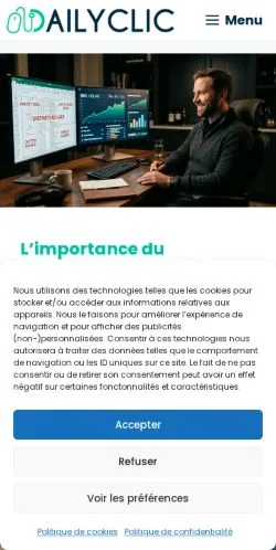 Aperçu du site Dailyclic, média de France pour articles sponsorisés
