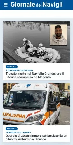Anteprima del sito Giornale Dei Navigli, media di Italia per articoli sponsorizzati