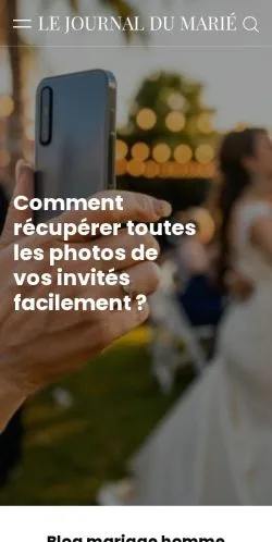 Anteprima del sito Le Journal du Marié, media di Francia per articoli sponsorizzati