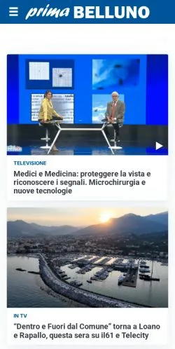Anteprima del sito Prima Belluno, media di Italia per articoli sponsorizzati