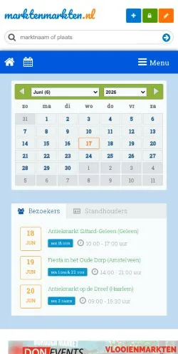 スポンサード記事向けのオランダメディア、Markten Vandaagのサイトプレビュー