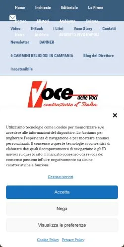Anteprima del sito La Voce Delle Voci, media di Italia per articoli sponsorizzati
