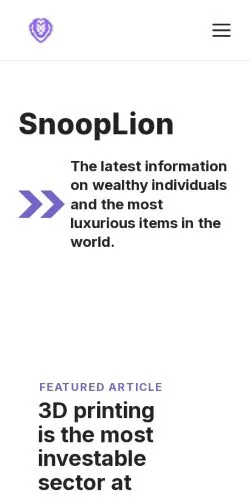 スポンサード記事向けのアメリカ合衆国メディア、Snoop Lionのサイトプレビュー