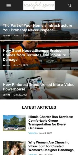 Aperçu du site Tasteful Space, média de États-Unis pour articles sponsorisés