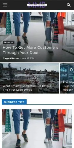 Anteprima del sito Mind My Business, media di Stati Uniti per articoli sponsorizzati