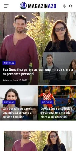 Anteprima del sito Magazinazo, media di Spagna per articoli sponsorizzati