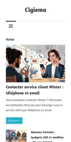 Anteprima del sito Cigiema, media di Francia per articoli sponsorizzati