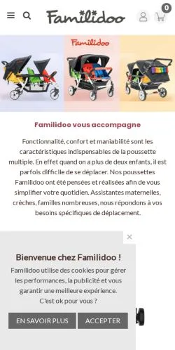 Anteprima del sito Familidoo, media di Francia per articoli sponsorizzati