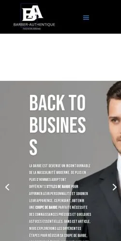 Anteprima del sito Barbe Authentique, media di Francia per articoli sponsorizzati